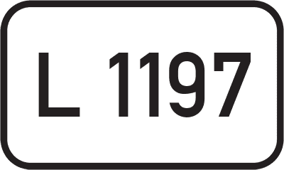 Straßenschild Landesstraße L 1197