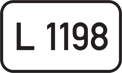 Straßenschild Landesstraße L 1198