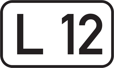 Straßenschild Landesstraße L 12