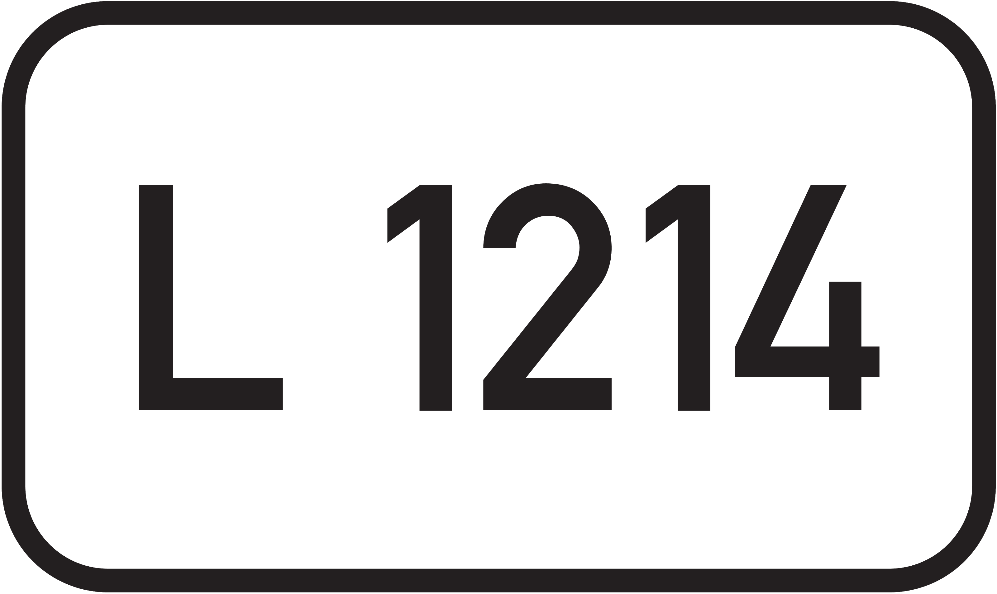 Straßenschild Landesstraße L 1214