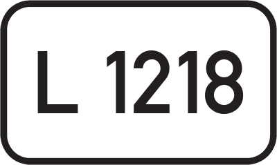 Straßenschild Landesstraße L 1218