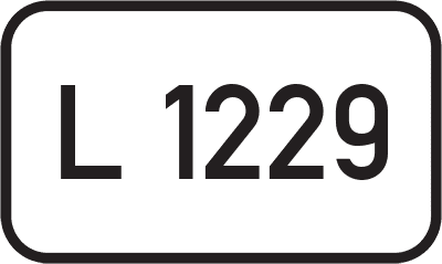 Straßenschild Landesstraße L 1229