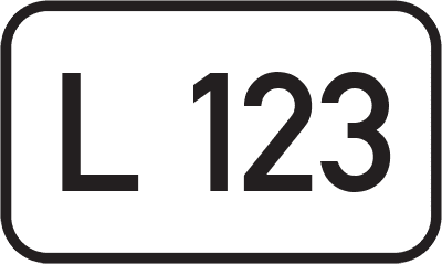 Straßenschild Landesstraße L 123
