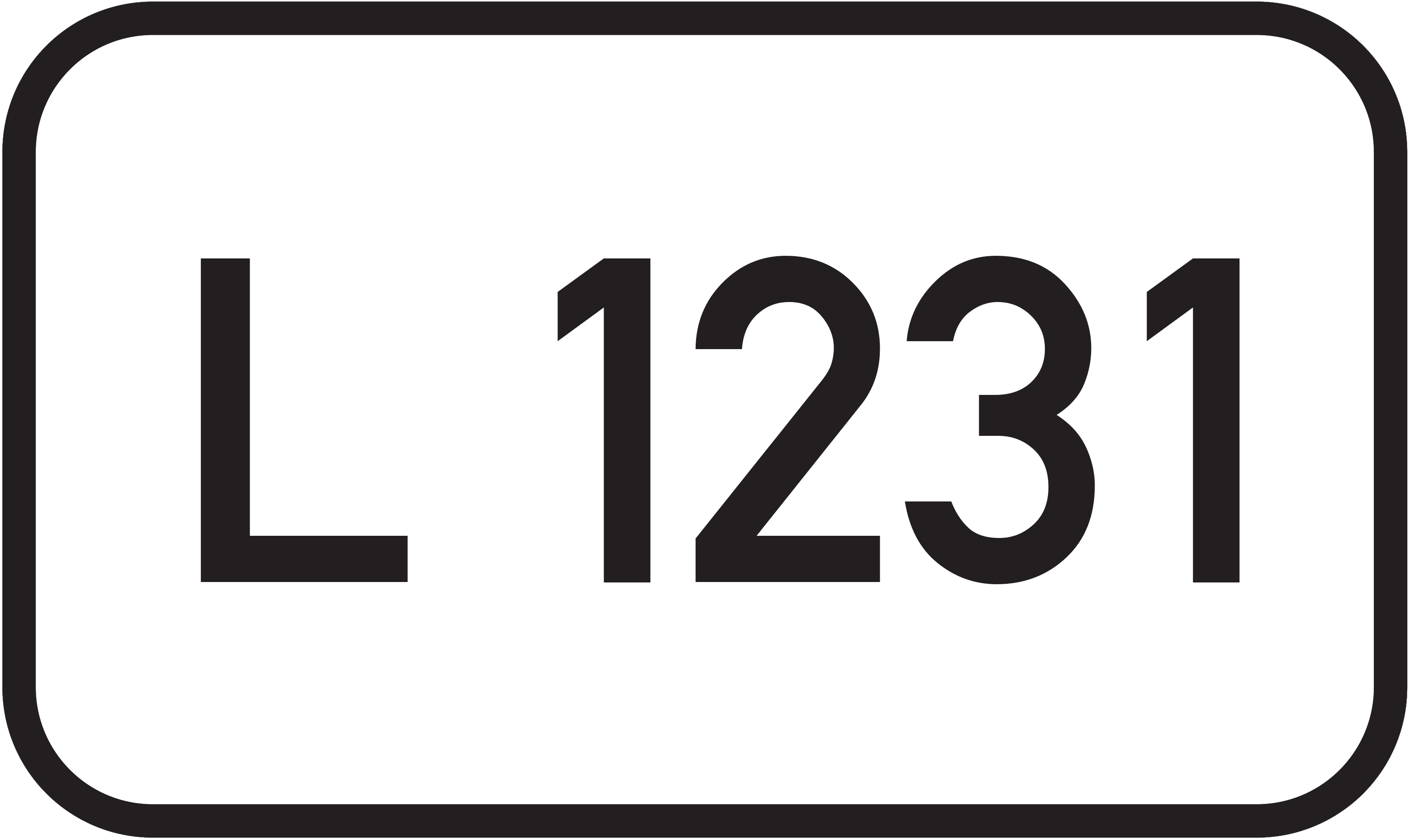 Straßenschild Landesstraße L 1231