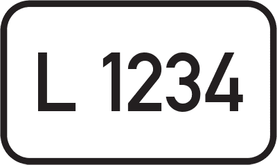 Straßenschild Landesstraße L 1234