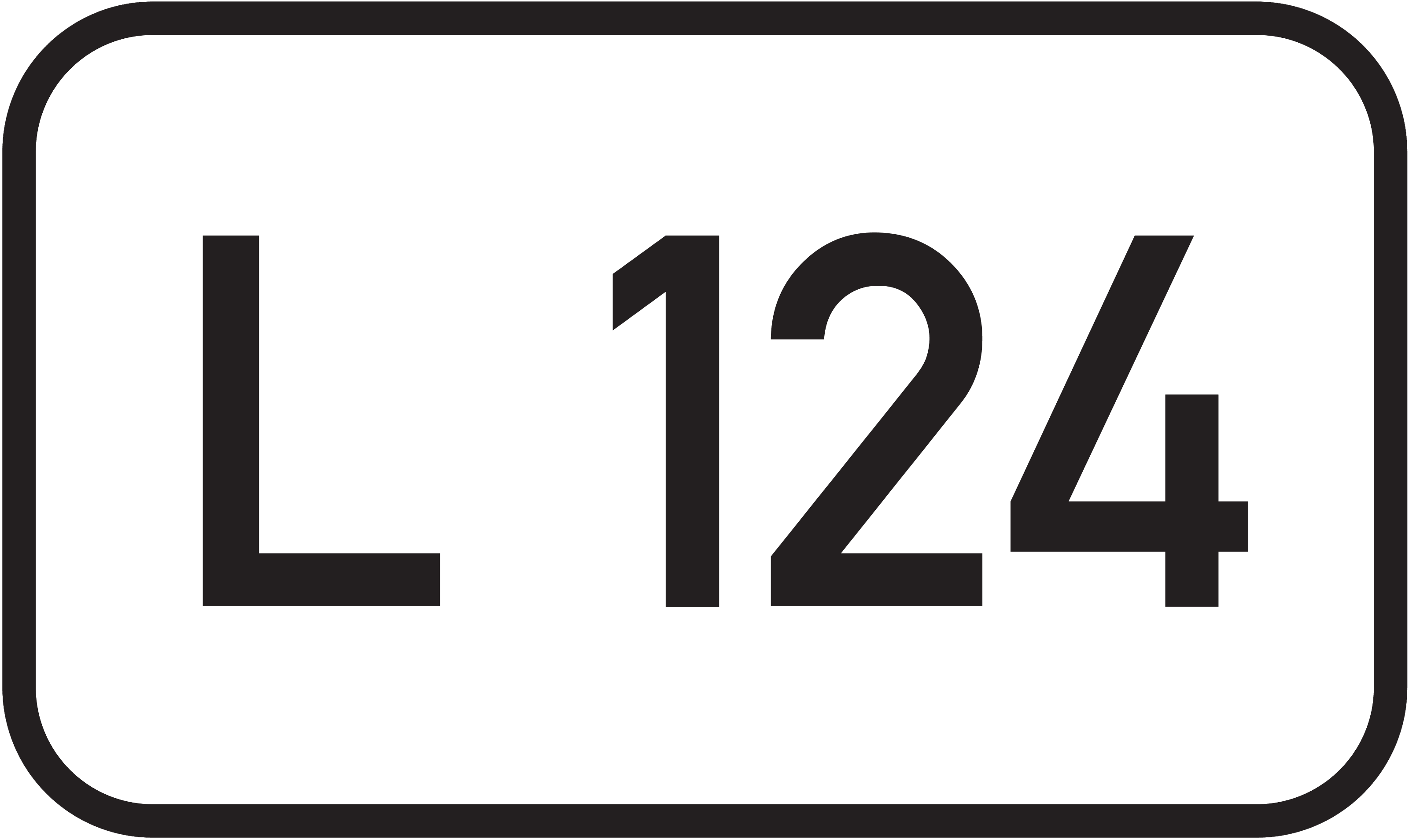 Straßenschild Landesstraße L 124