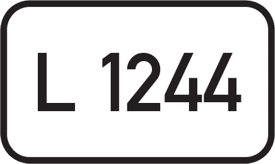 Straßenschild Landesstraße L 1244