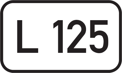 Straßenschild Landesstraße L 125