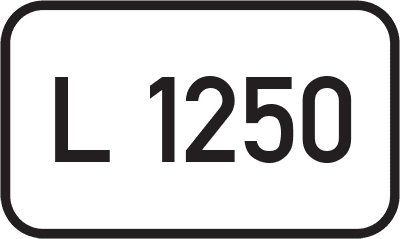 Straßenschild Landesstraße L 1250