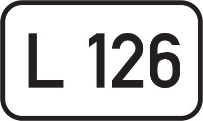 Straßenschild Landesstraße L 126