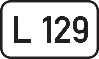 Straßenschild Landesstraße L 129