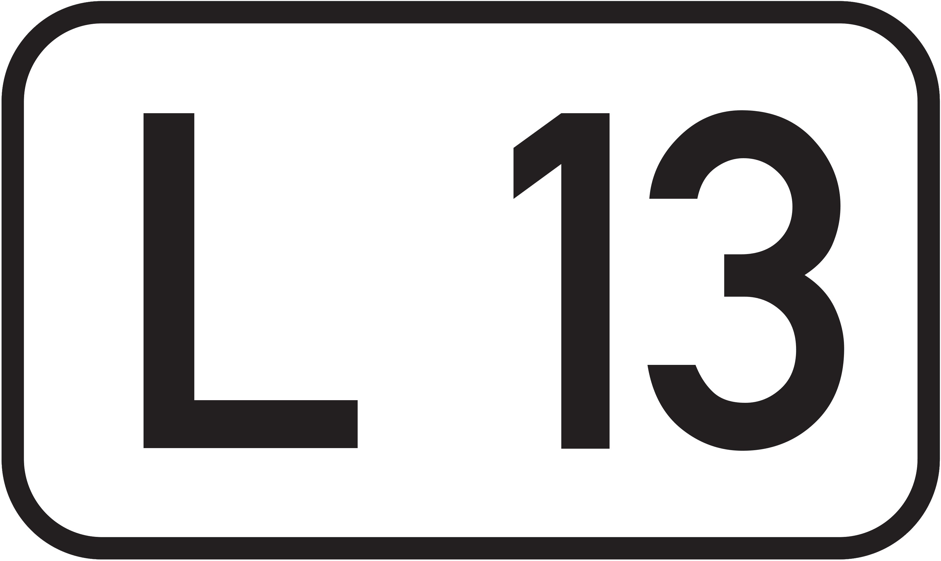 Straßenschild Landesstraße L 13