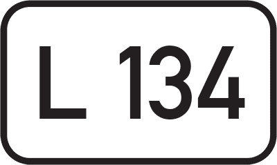 Straßenschild Landesstraße L 134