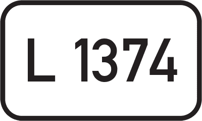 Straßenschild Landesstraße L 1374