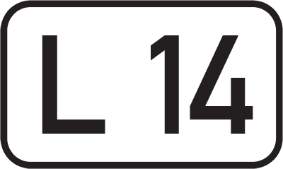 Straßenschild Landesstraße L 14
