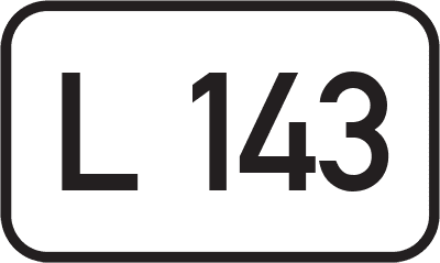 Straßenschild Landesstraße L 143