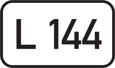 Straßenschild Landesstraße L 144