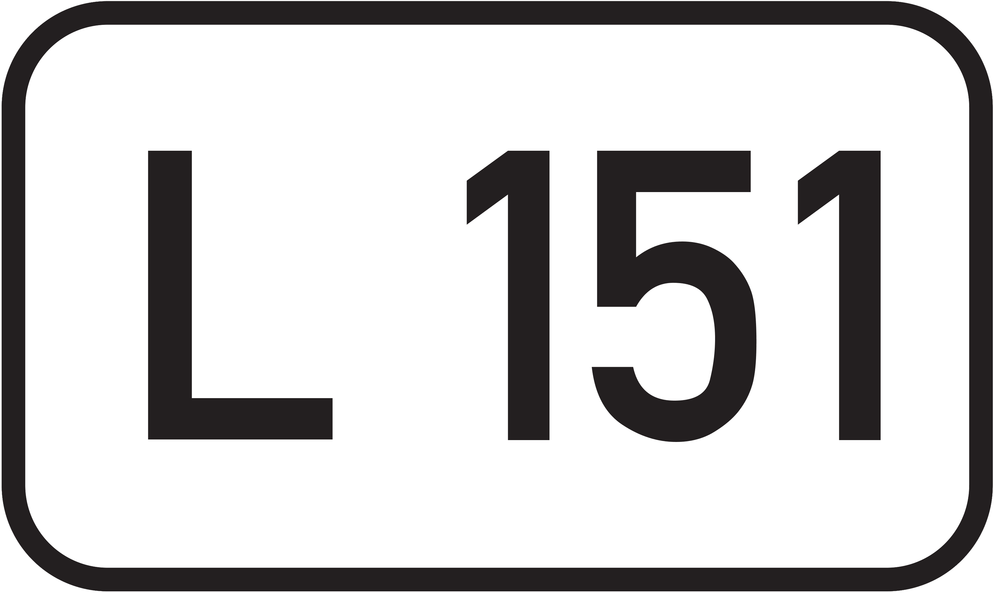 Straßenschild Landesstraße L 151