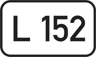 Straßenschild Landesstraße L 152