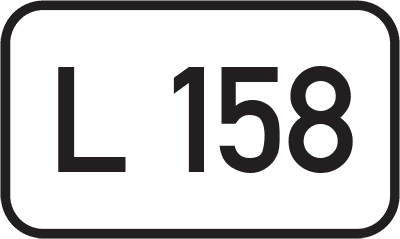 Straßenschild Landesstraße L 158