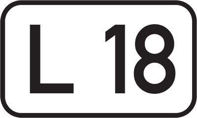 Straßenschild Landesstraße L 18
