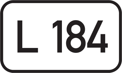 Straßenschild Landesstraße L 184