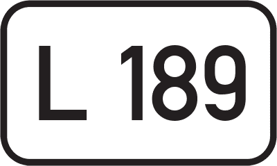 Straßenschild Landesstraße L 189