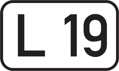 Straßenschild Landesstraße L 19