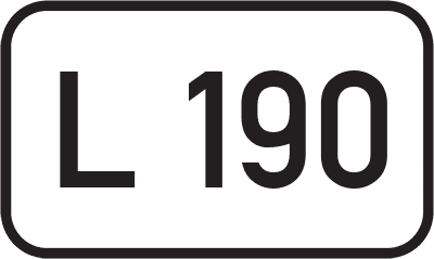 Straßenschild Landesstraße L 190