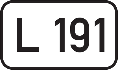 Straßenschild Landesstraße L 191