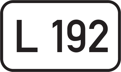Straßenschild Landesstraße L 192