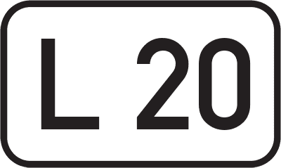 Straßenschild Landesstraße L 20