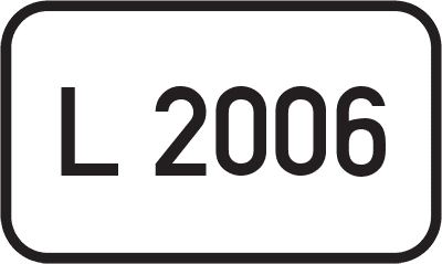 Straßenschild Landesstraße L 2006