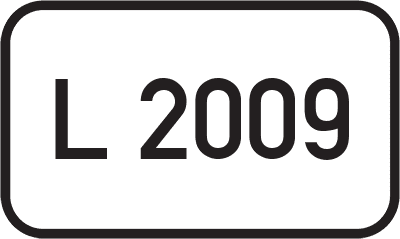 Straßenschild Landesstraße L 2009