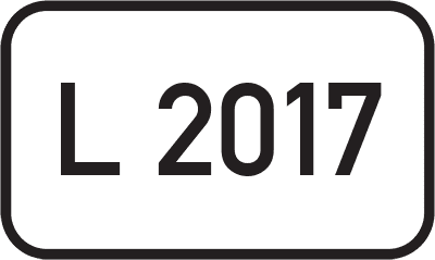 Straßenschild Landesstraße L 2017
