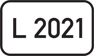 Straßenschild Landesstraße L 2021