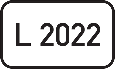 Straßenschild Landesstraße L 2022