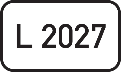 Straßenschild Landesstraße L 2027