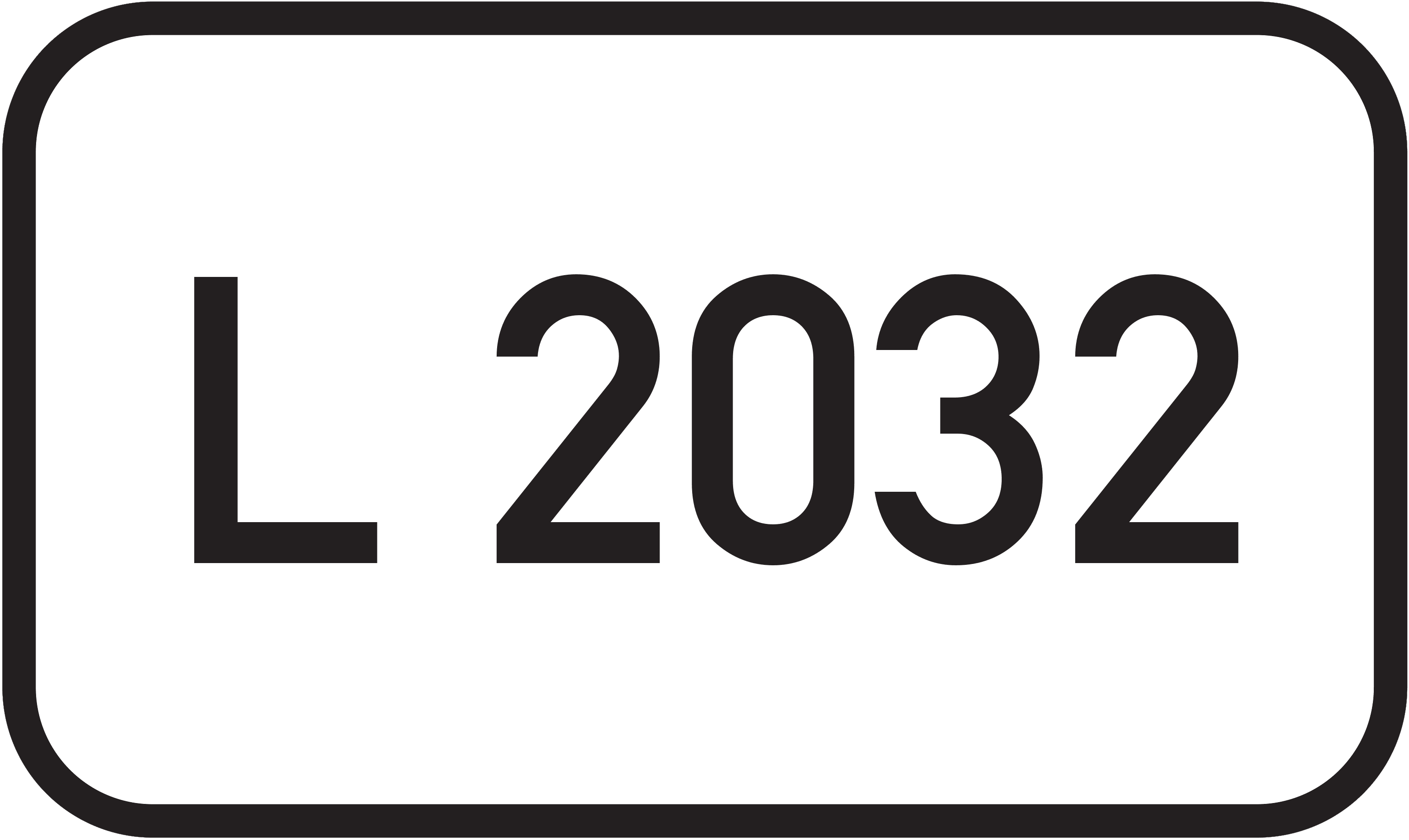 Straßenschild Landesstraße L 2032