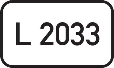 Straßenschild Landesstraße L 2033