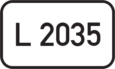 Straßenschild Landesstraße L 2035