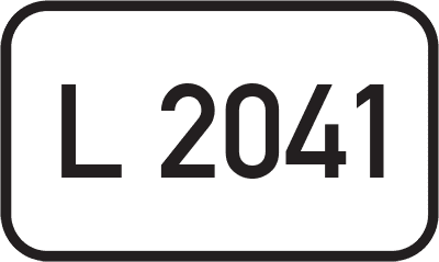 Straßenschild Landesstraße L 2041
