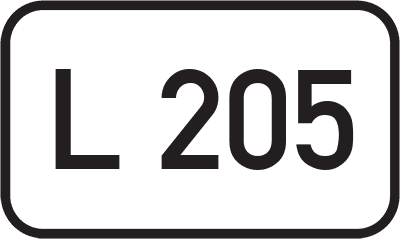Straßenschild Landesstraße L 205