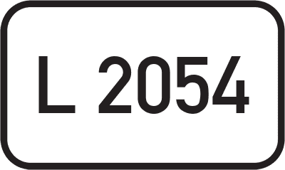 Straßenschild Landesstraße L 2054