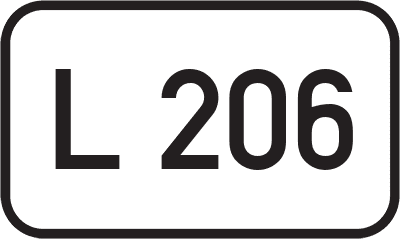 Straßenschild Landesstraße L 206