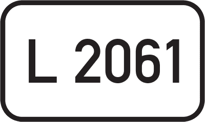 Straßenschild Landesstraße L 2061
