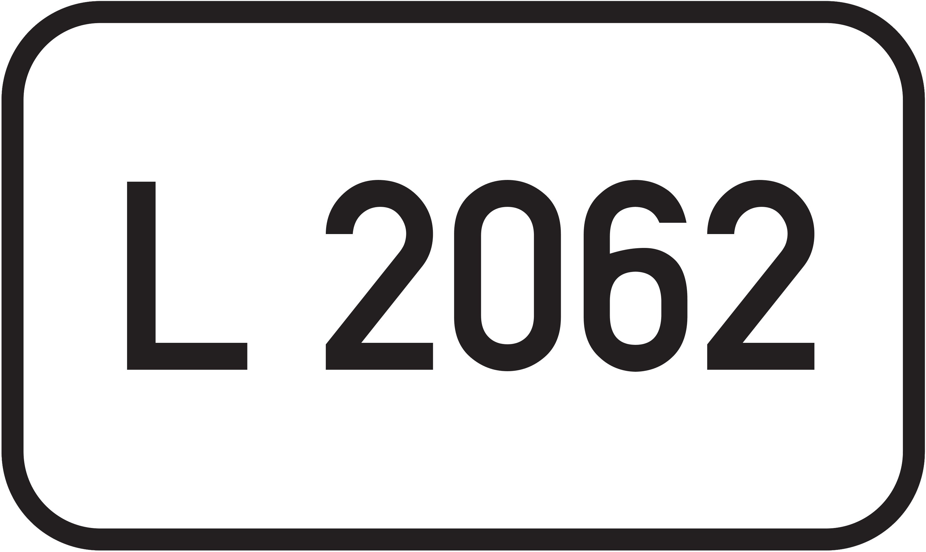 Straßenschild Landesstraße L 2062