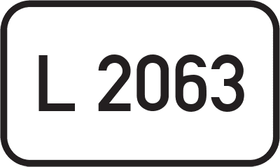 Straßenschild Landesstraße L 2063