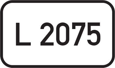 Straßenschild Landesstraße L 2075