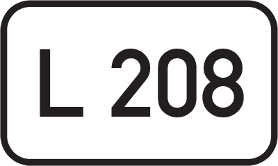 Straßenschild Landesstraße L 208